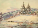 T.C. Duncan, Mountain Land, Oil on canvas board