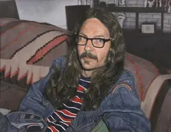 Andrew Wilf, Portrait of John Schroeder, Acrylic on canvas