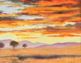 Valentin, SUNRISE and SUNSET: TWO WORKS, Oil on board