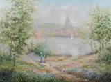 Late Spring by American School, Oil on canvas, sold Jul 2007