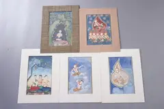 "Sheets from Buddhist manuscript" by Anonymous, Ink and color on paper, offered Sep 2007