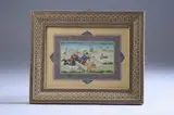 Anonymous, "Hunting Scene", Gouache on ivory