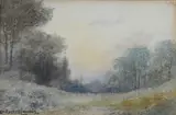 Charles Russell Loomis, Wooded Landscape Leading to Valley, Watercolor