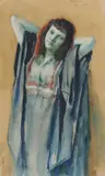 Mary Given Sheerer, The Blue Robe, Watercolor