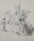 Charles Dana Gibson, The Fashion Show, Ink on paper