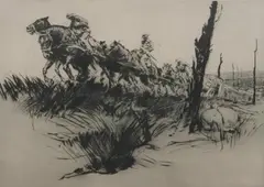 Kerr Eby, Rough Going, Drypoint etching