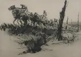 Kerr Eby, Rough Going, Drypoint etching