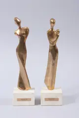 Emil Eőry, MADONNA and DANCER III: TWO SCULPTURES, each signed and numbered 2/12 and 1/12 respectively, Bronze - Height: 10 3/4 in., each