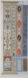 Giovanni Ottaviani, Plate showing a pilaster design from "Le Loggie de Raffaello nel Vaticano" after drawings of Raphael's rooms by Gaetano Savorelli and Pietro Camporesi, published Rome, 1772-1777, Etching with hand-coloring