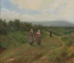 Tom King, Path Across the Common, Oil on canvas