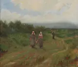 Tom King, Path Across the Common, Oil on canvas