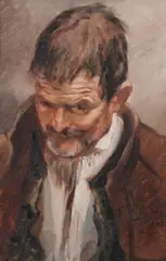 Fernando Villodas, Study of an Old Man, Oil on canvas mounted on board