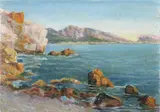 Untitled by French School, ALONG THE FRENCH SEA COAST, oil on board, offered Sep 2007