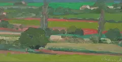 Daniel Bennett Schwartz, Provence View, Oil on board
