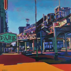 Paciarek, Silver Spring Amtrak, Acrylic on canvas