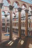 MaryEtta Thorn, Old Pension Building, Oil on board