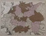 Nicholas Visscher, Map of the Holy Roman Empire Including Parts of Germany, Engraving with hand-coloring