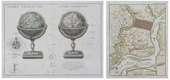 Jacques Nicolas Bellin, Untitled, PLAN DE PHILADELPHIE ET ENVIRONS, (Map of Philadelphia), engraving with hand-coloring