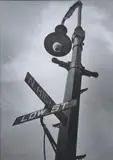 A. Aubrey Bodine, Intersection of High St, Silver gelatin print
