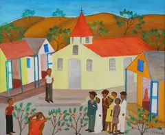 Micius Stephane, Wedding Day, Oil on masonite