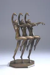 Henri Lauter, Three Dancers, Bronze