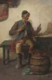 Konstantin Trutovsky, The Musician'S Reward, Oil on canvas