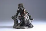 Capturing the Hen by Auguste Moreau, Bronze - Height: 10 1/2 in, sold Sep 2007
