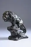 Leonard Nock, Lion on a Rock, Bronze with medium brown patina - Height: 7 in