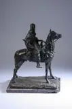 Paul Troubetskoy, Bedouin Horseman, Bronze, with dark brown patina on a red marble plinth - Height: 16 1/2 in
