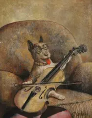 Cassius Marcellus Coolidge, Fiddle Faddle, Oil on canvas