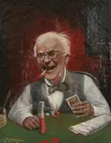 Cassius Marcellus Coolidge, Winning Hand, Oil on canvas