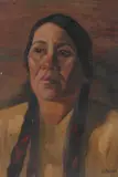 Lawrence A. Brunner, Sioux Chief, Oil on board