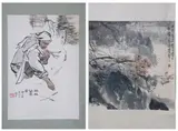 Fang Zengxian, "Scholar in a Landscape"; "Farmer in a Field", Ink and color on paper, scrolls, signed and sealed (2)