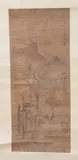 Qon Yin, "Riverscape", Ink on silk, scroll, signed and sealed