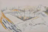 Amalie Rothschild, Beaver Dam Rock Quarry, Ink and pastel on paper