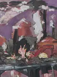 Jane M. Witherspoon, Hoopla, Mixed media on paper