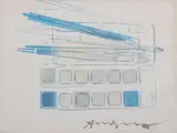 Andy Warhol, WATERCOLOR PAINT KIT WITH BRUSHES, 1982 (Feldman & Schellman II288), Offset color lithograph