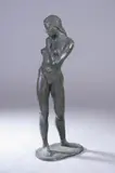 J.A. Finelli, Large Standing Female Nude, With her right hand on hip, left hand touching hair, bronze, signed on base '3/6 J.A