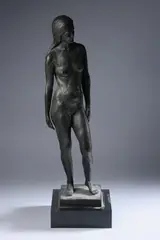 J.A. Finelli, Standing Female Nude, Bronze, signed on base 'J.A