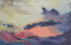 Robert Yan, Glorious Sunset, Oil on board
