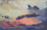 Robert Yan, Glorious Sunset, Oil on board