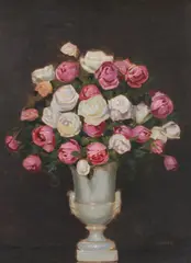 Hiller, Rose Bouquet, Oil on board