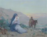 The Flight Into Egypt by Marie Marcel Delamarre de Monchaux, Oil on canvas, offered Nov 2007