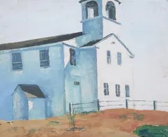Kelsey Saint, Church, Acrylic on board