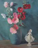 Adelaide Mott McConnell, Vase of Flowers, Oil on board