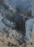 Dean Cornwell, Night Raid: a Story Illustration, Oil on board