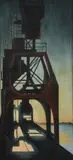 Untitled by American School, OIL RIG AT SUNSET, oil on canvas, sold Nov 2007