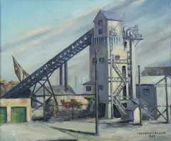 Thaddeus J. Haduch, Arundel Concrete Plant, Oil on canvas