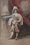 Scipioni Simoni, The Cavalier, Watercolor