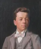 Robert Knight Ryland, Portrait of a Man with Pink Bowtie, Oil on canvas